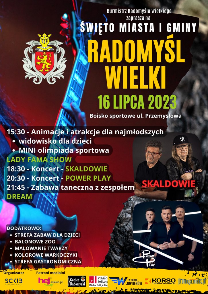 Plakat Święta Miasta i Gminy Radomyśl Wielki.