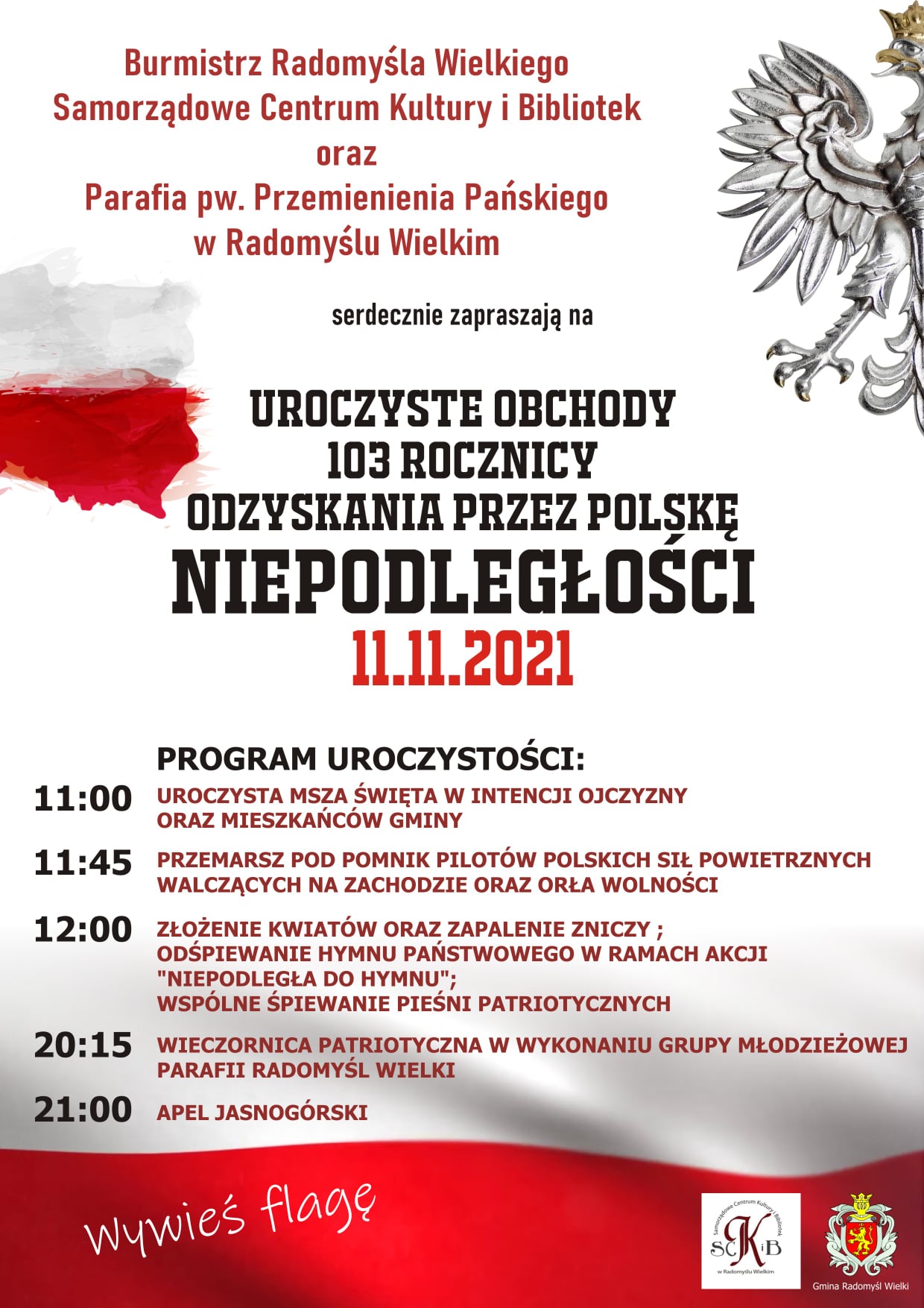 Plakat obchodów Święta Niepodległości