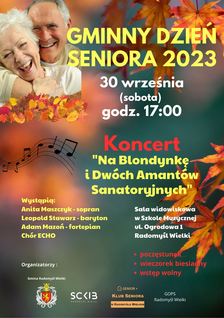 Plakat dotyczący Gminnego Dnia Seniora