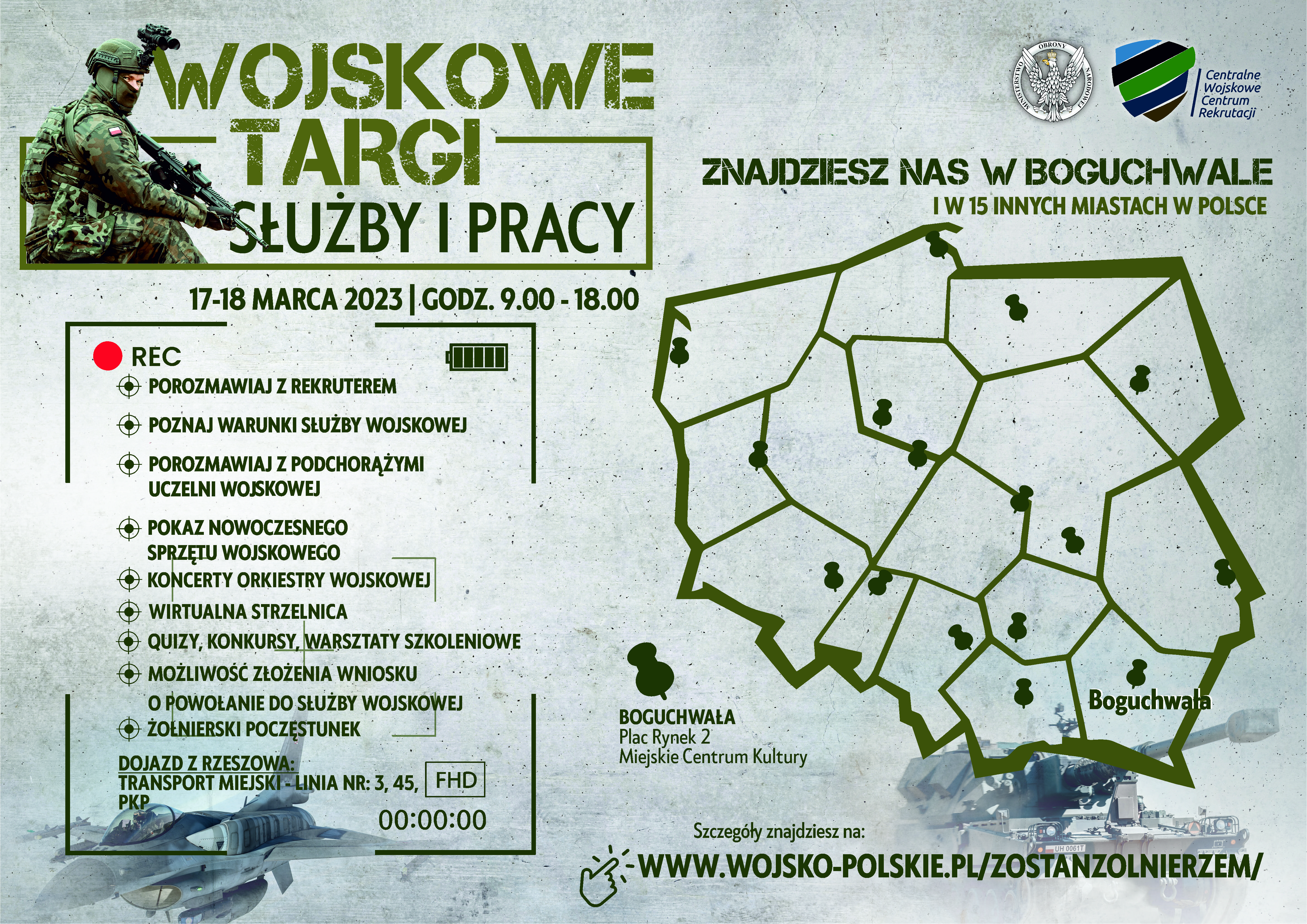 plakat Wojskowe Targi Służby i Pracy 2023