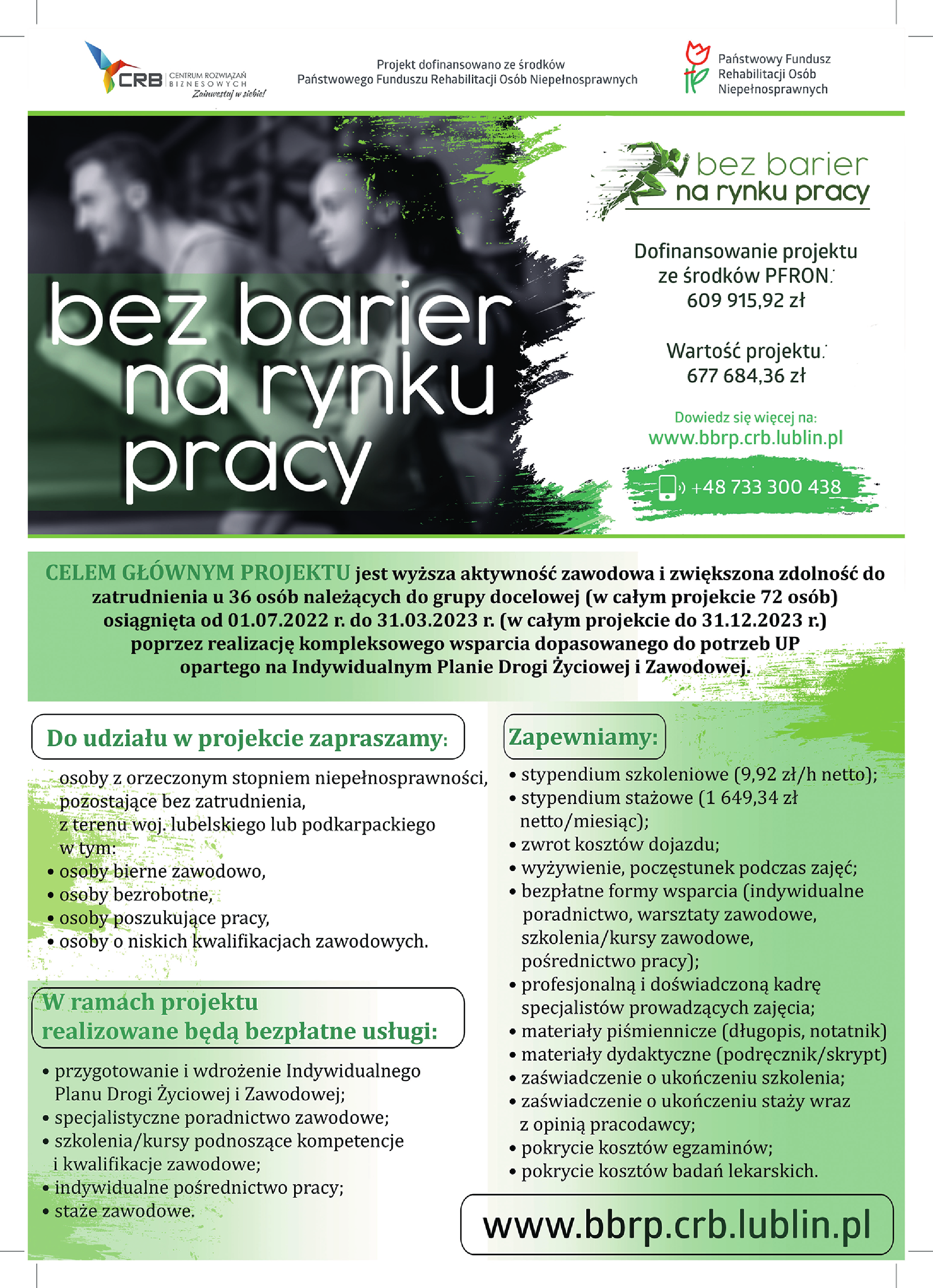 Plakat "Bez barier na rynku pracy"