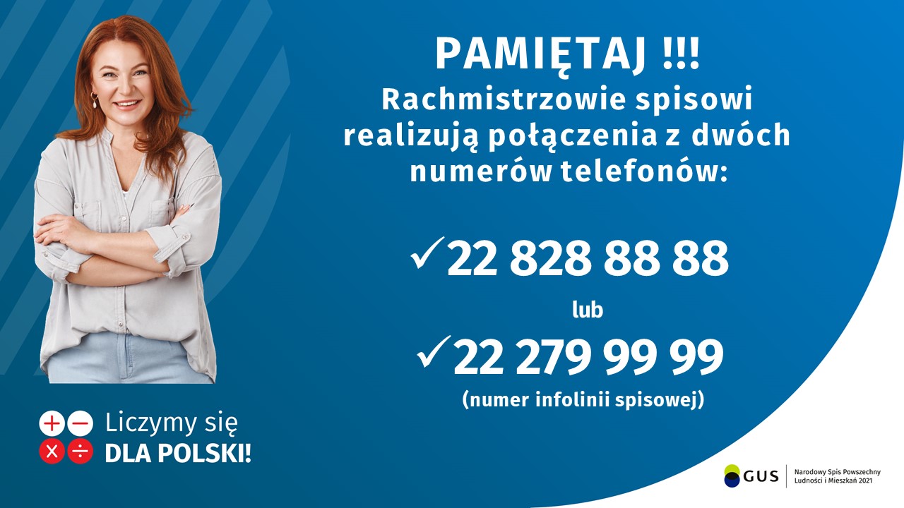 Informacja o numerach telefonów rachmistrzów spisowych