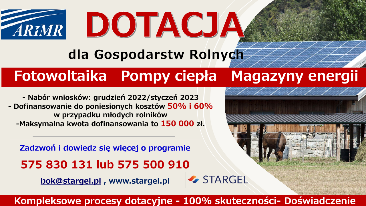 Informacja o naborze wniosków w programie „Modernizacja Gospodarstw Rolnych”  - ulotka strona 1