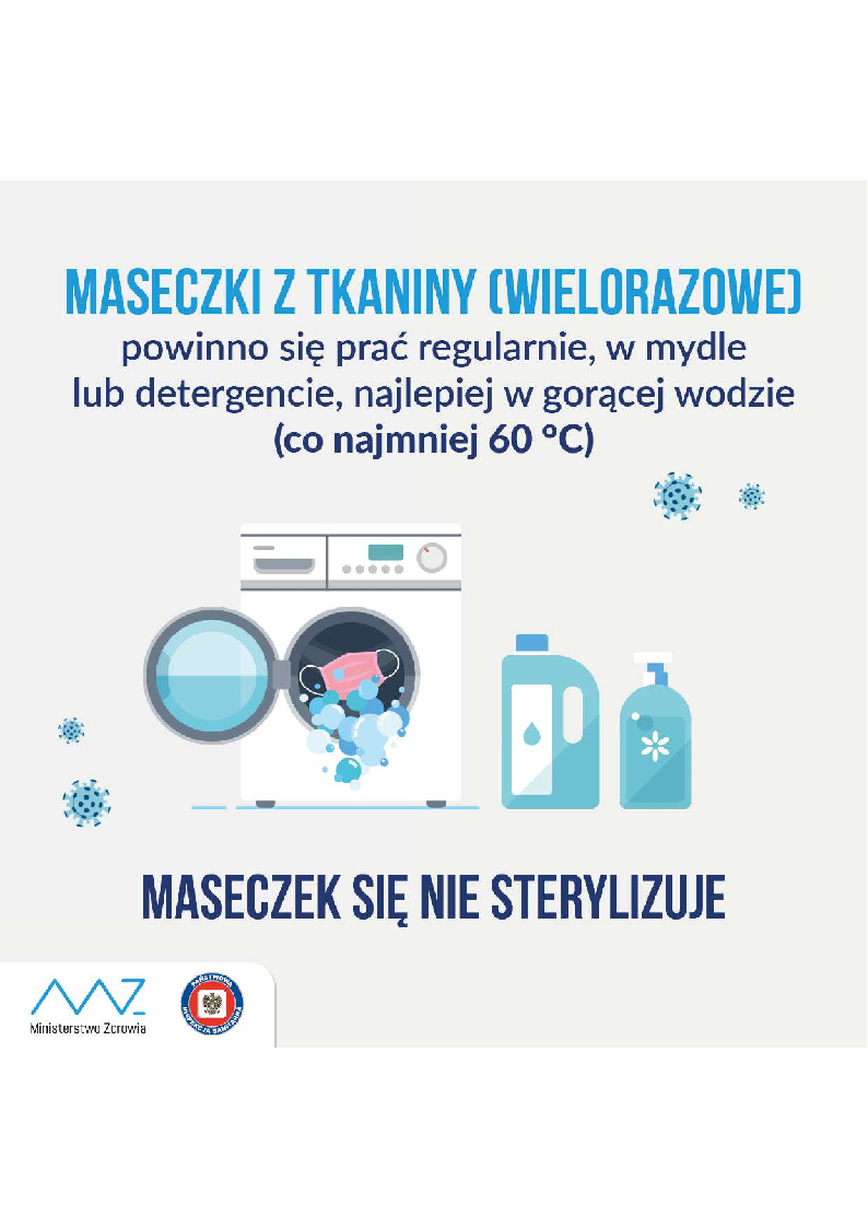 Plakat - pranie maseczek