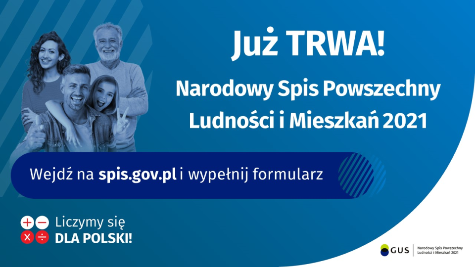 Plakat - informacja o rozpoczęciu narodowego spisu powszechnego